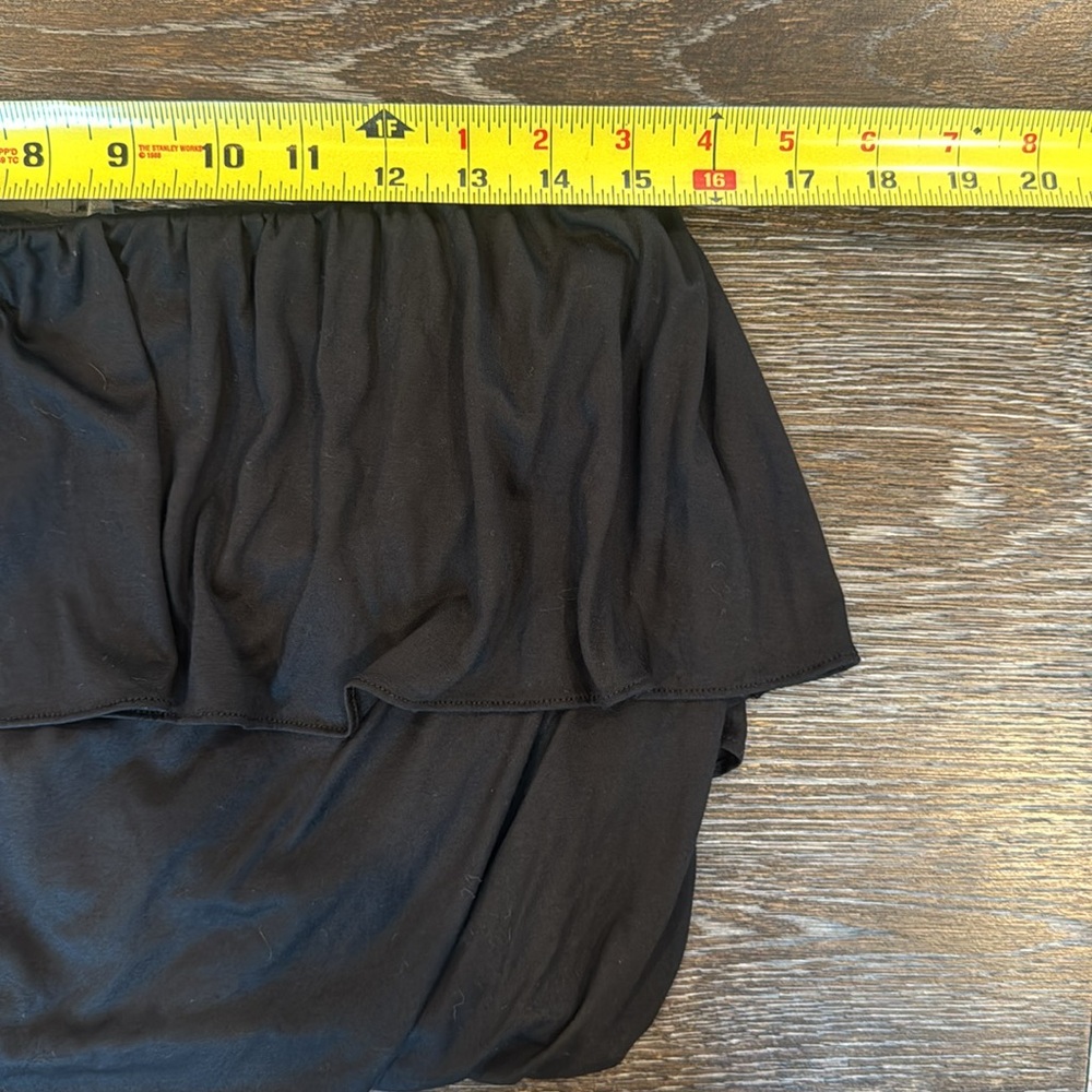 NWT Anthropologie Tiered Strapless Flounce Bubble Tube Top Women’s Black Size M - Picture 12 of 14